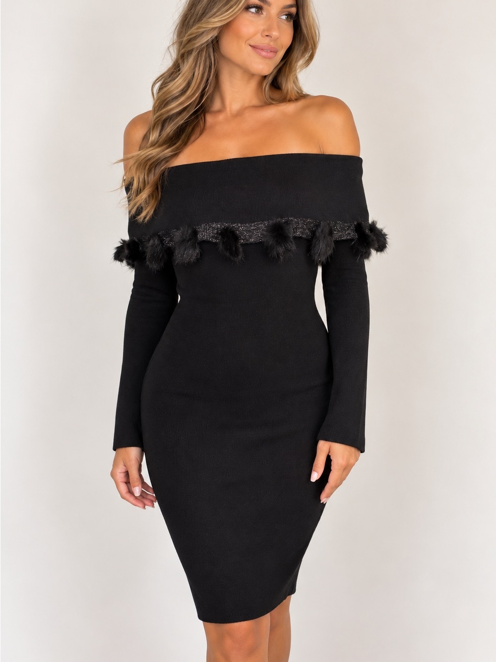 Lilly Pulitzer Black Dunham Sweater cocktail Dress Sz small